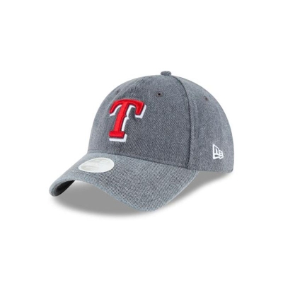 Texas Rangers Gorra | New Era MLB Faded Denim 9twenty Adjustable Cap Mexico - Grises